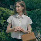 Rosie puff sleeve blouse_Ivory