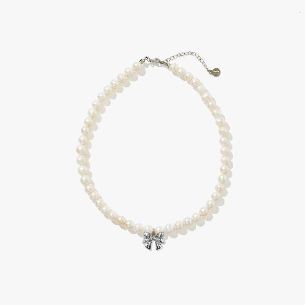 【韓国 trimarch】P.S(Pearl shell) / Damsel necklace / Silver P.S(Pearl shell) Damsel necklace Silver - 감도 깊은 취향