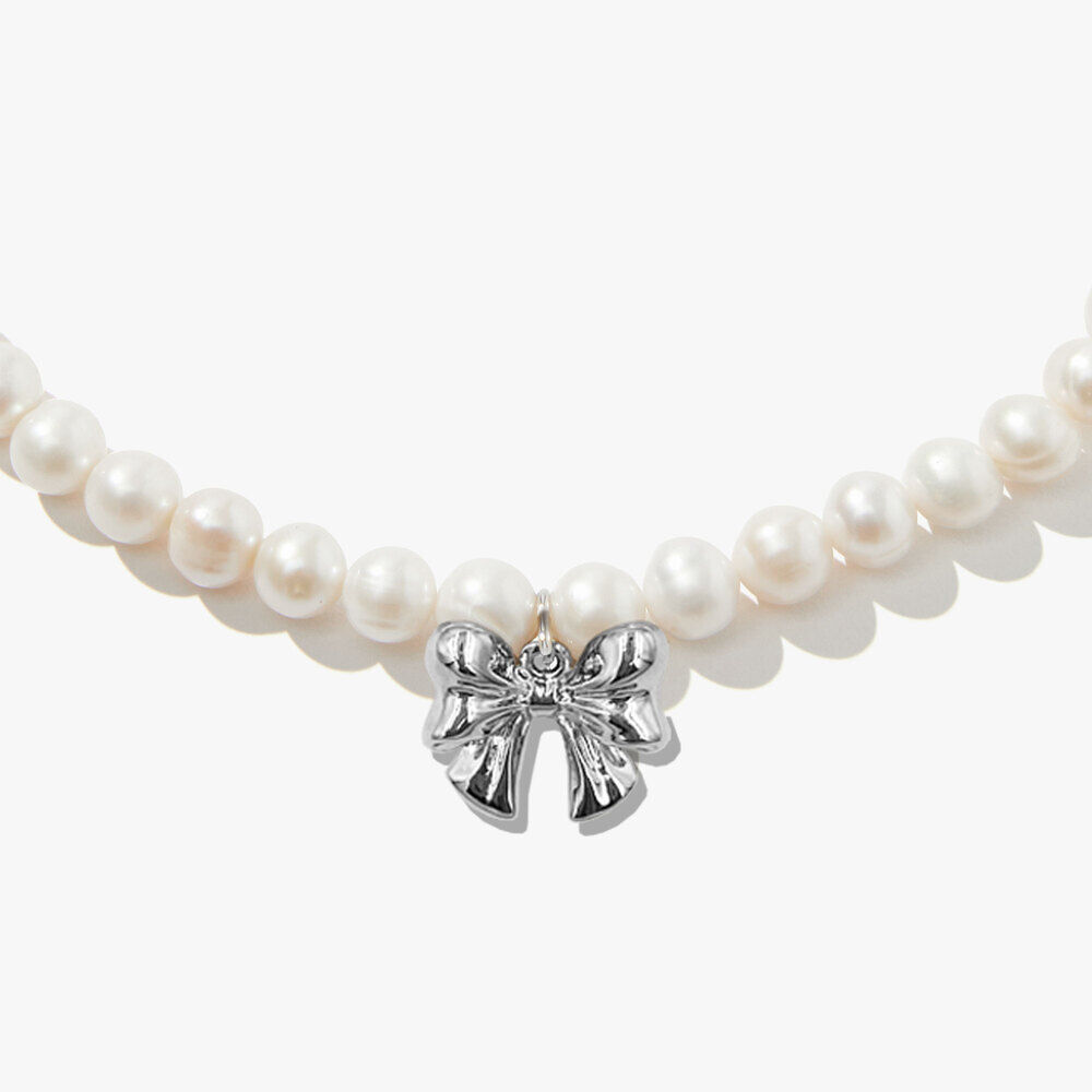 【韓国 trimarch】P.S(Pearl shell) / Damsel necklace / Silver P.S(Pearl shell) Damsel necklace Silver - 감도 깊은 취향