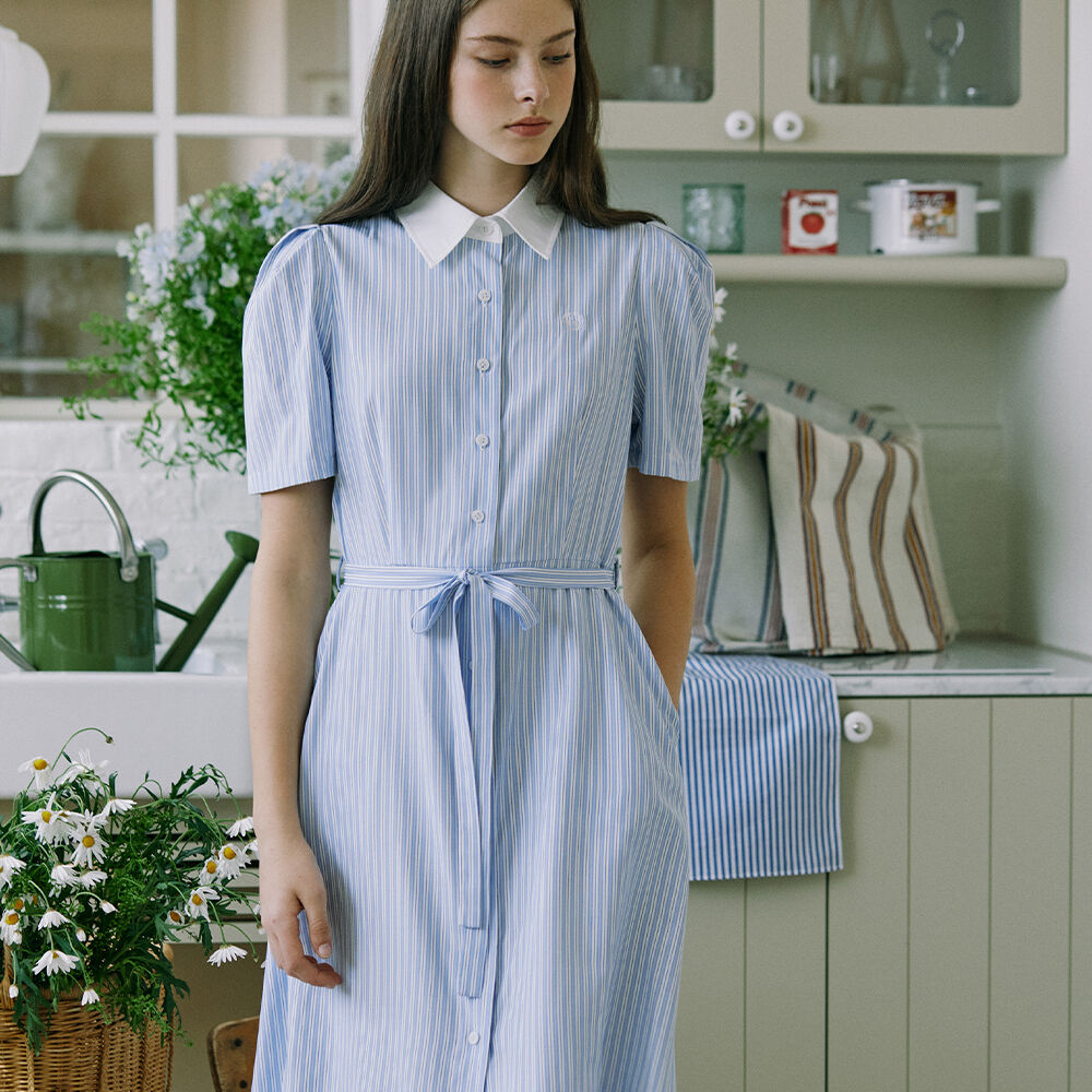 Cest_Doll collar flower button dress - 감도 깊은 취향 셀렉트