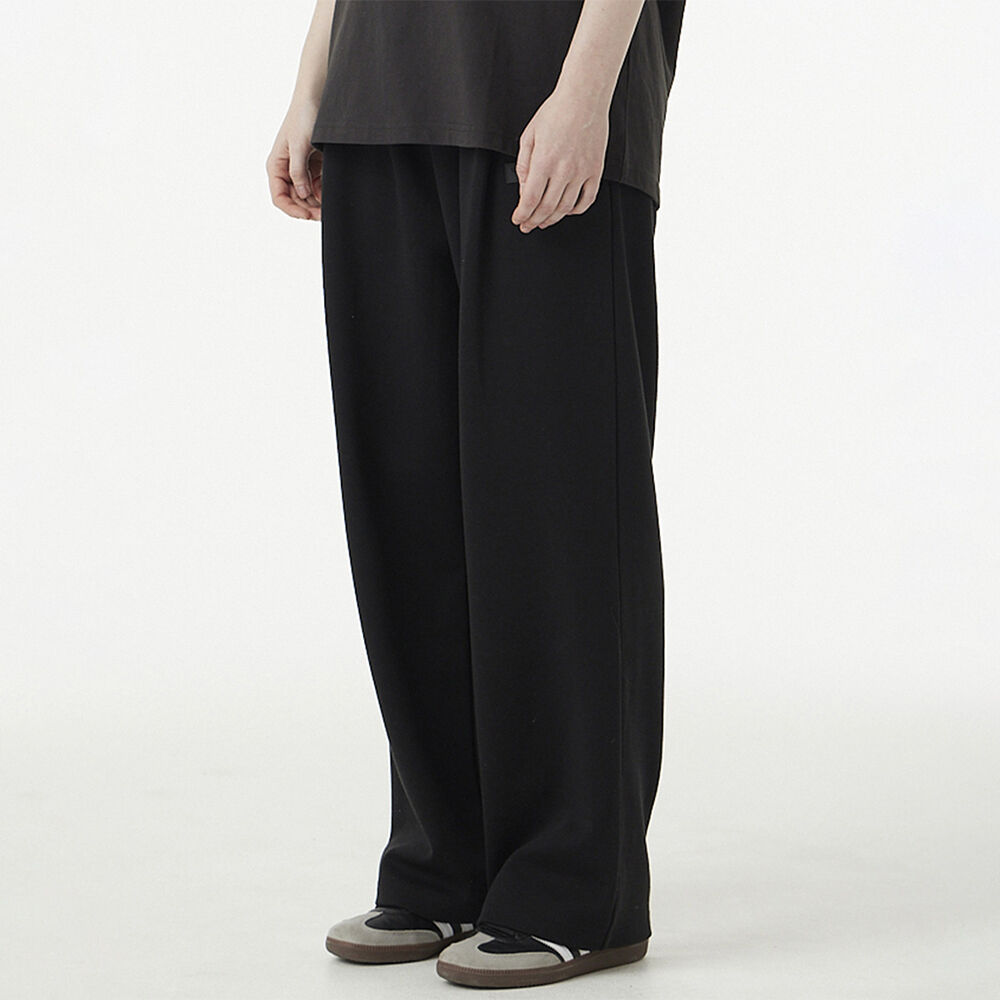 Signature pigment wide pants - CHARCOAL GREY - 감도 깊은