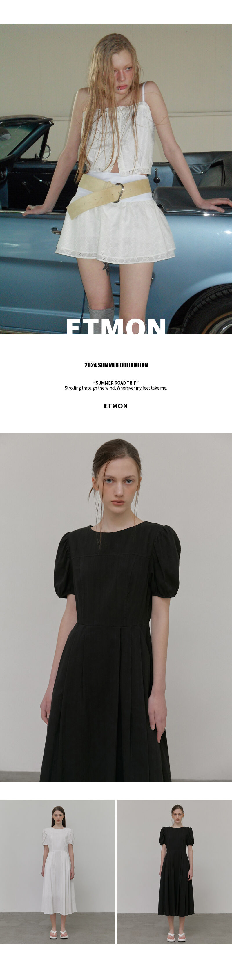 ワンピース ETMON Boat Neck Pintuck Dress, Black Boat Neck Pintuck Dress, Black - 감도 깊은 취향 셀렉트샵 29CM