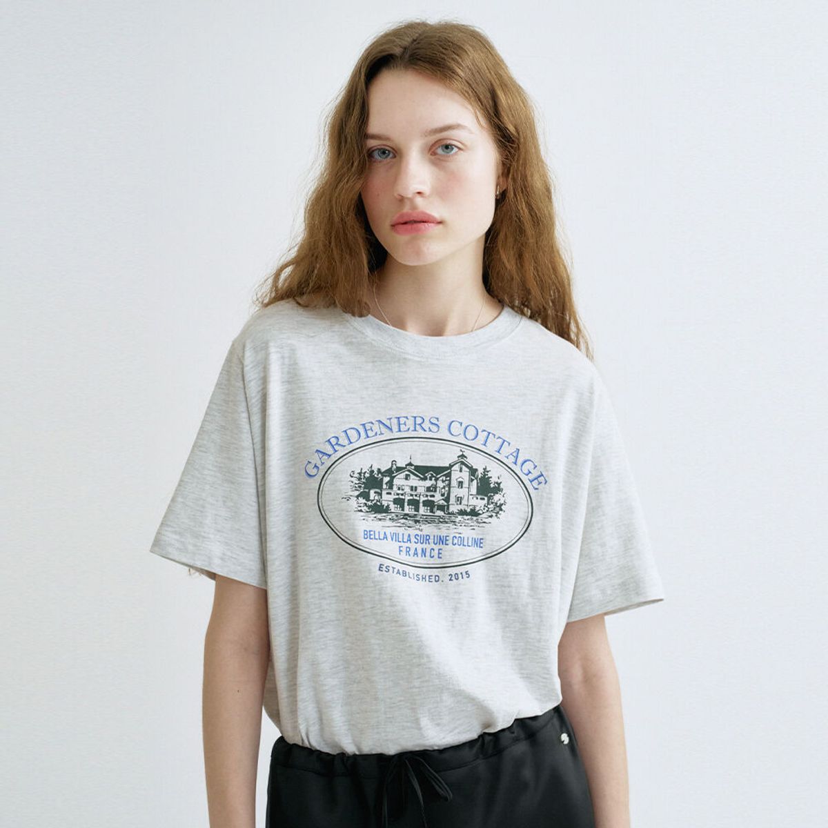 S Cottage Printing Tshirt_White Melange - 감도 깊은 취향 셀렉트샵 29CM