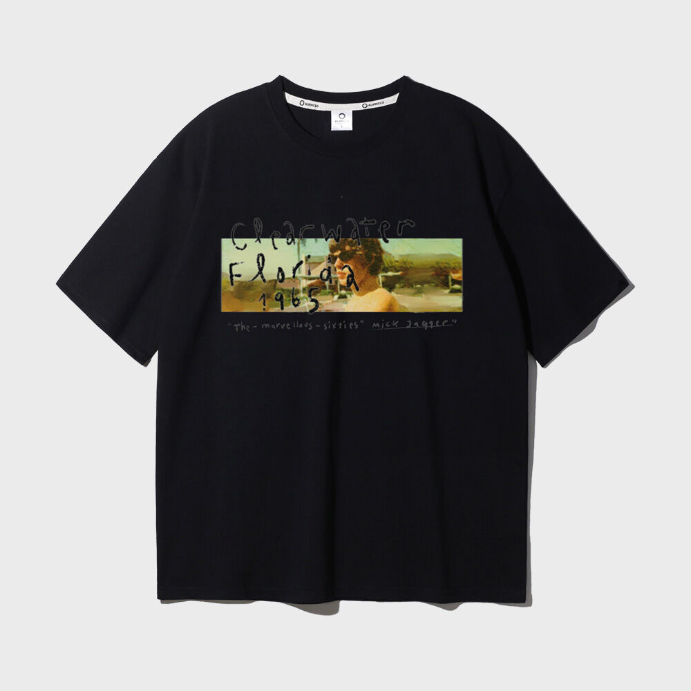 ★1011GALLERY★Kate Moss Portrait T-Shirts ★BLACK★ Kate Moss Portrait T-Shirts - Black - 감도 깊은 취향 셀렉트