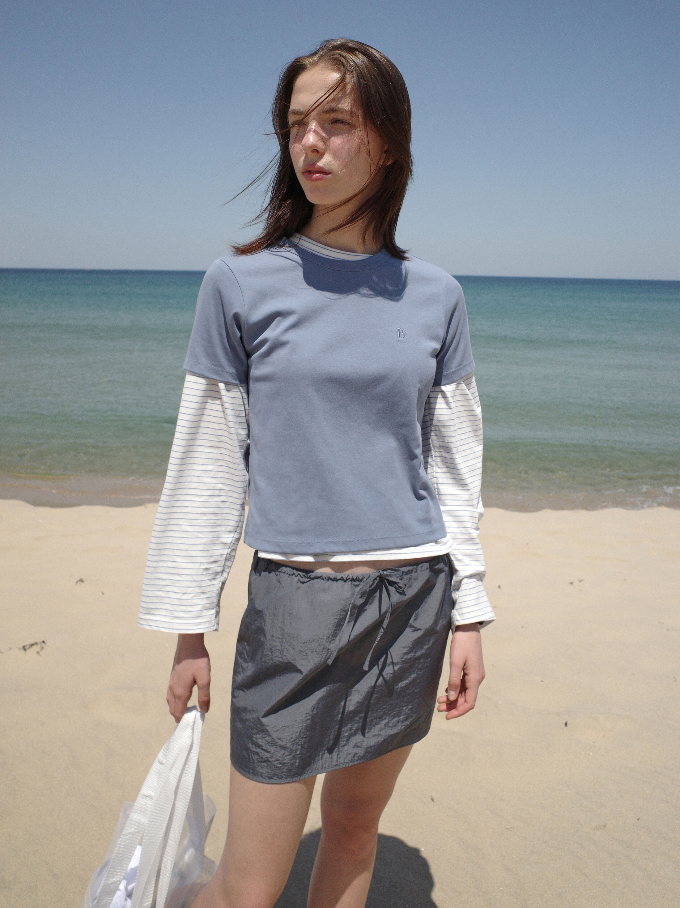 ORGANIC SILKET Lc MINI T-SHIRT_BLUE_LC242_TS02BL - 감도 깊은