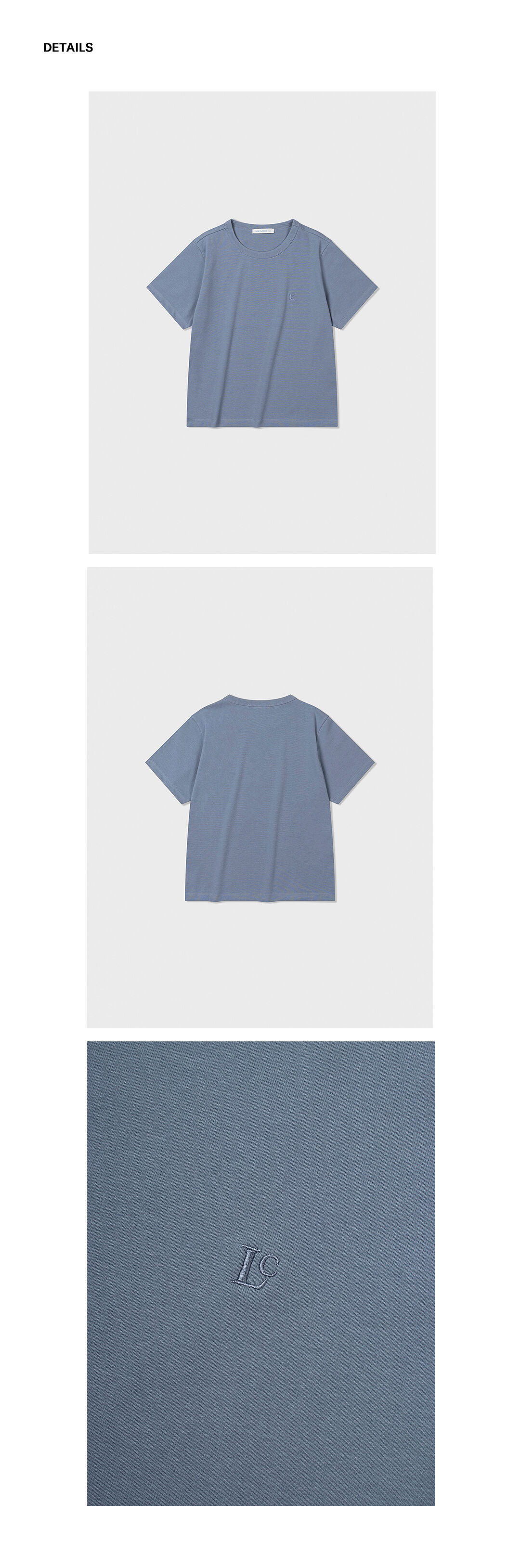 ORGANIC SILKET Lc MINI T-SHIRT_BLUE_LC242_TS02BL - 감도 깊은