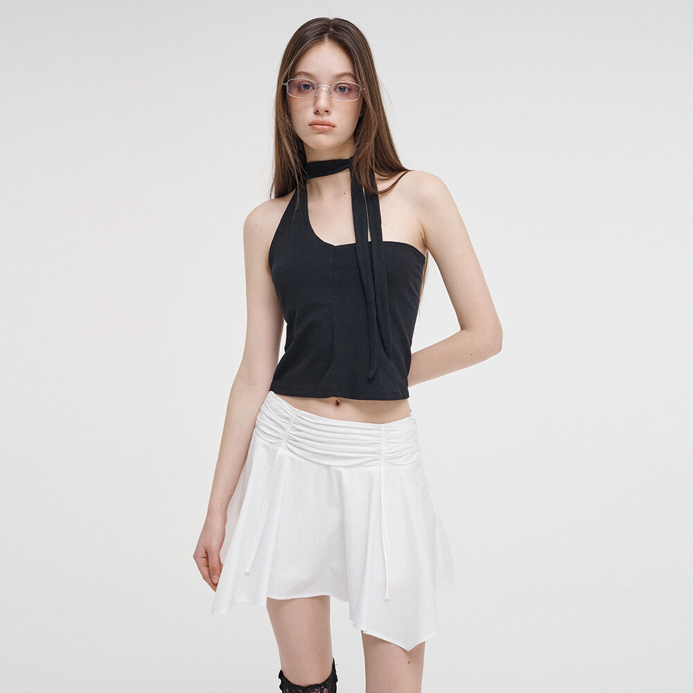 ★FLARE UP★ SET Handmade Twisted Layered Top FL118Charcoal SET] Handmade Twisted Layered Top (FL-118_Charcoal