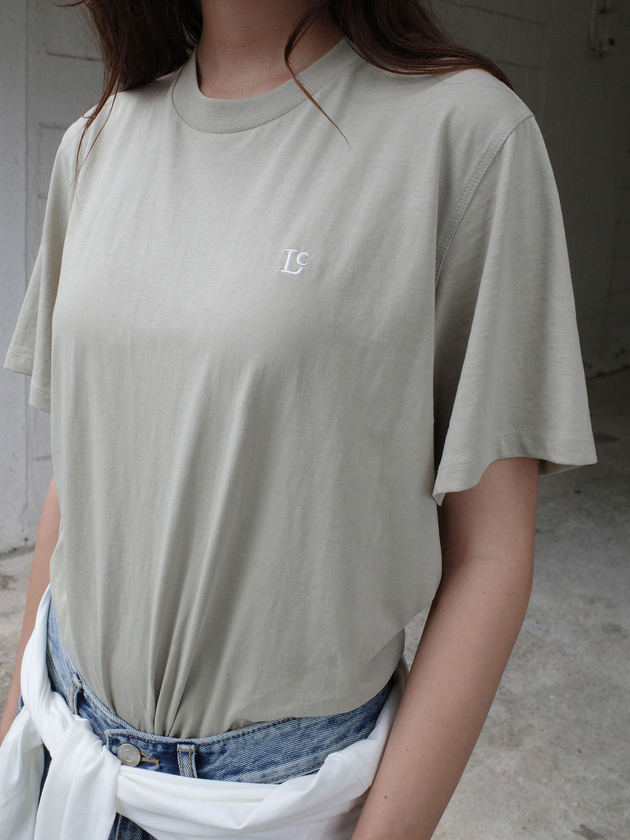 ORGANIC Lc BASIC T-SHIRT_SAND BEIGE_LC242_TS01SI - 감도 깊은