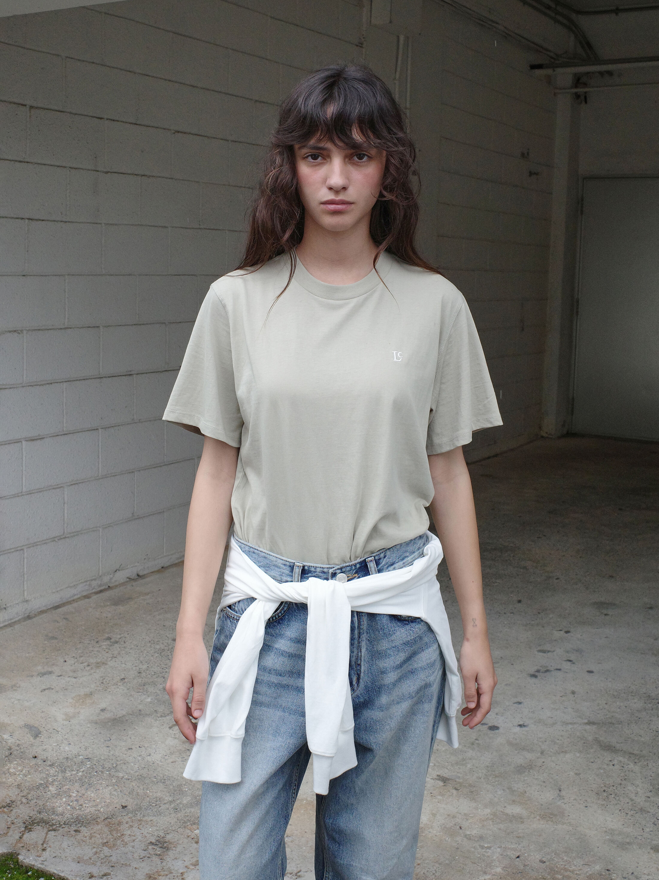 ORGANIC Lc BASIC T-SHIRT_SAND BEIGE_LC242_TS01SI - 감도 깊은