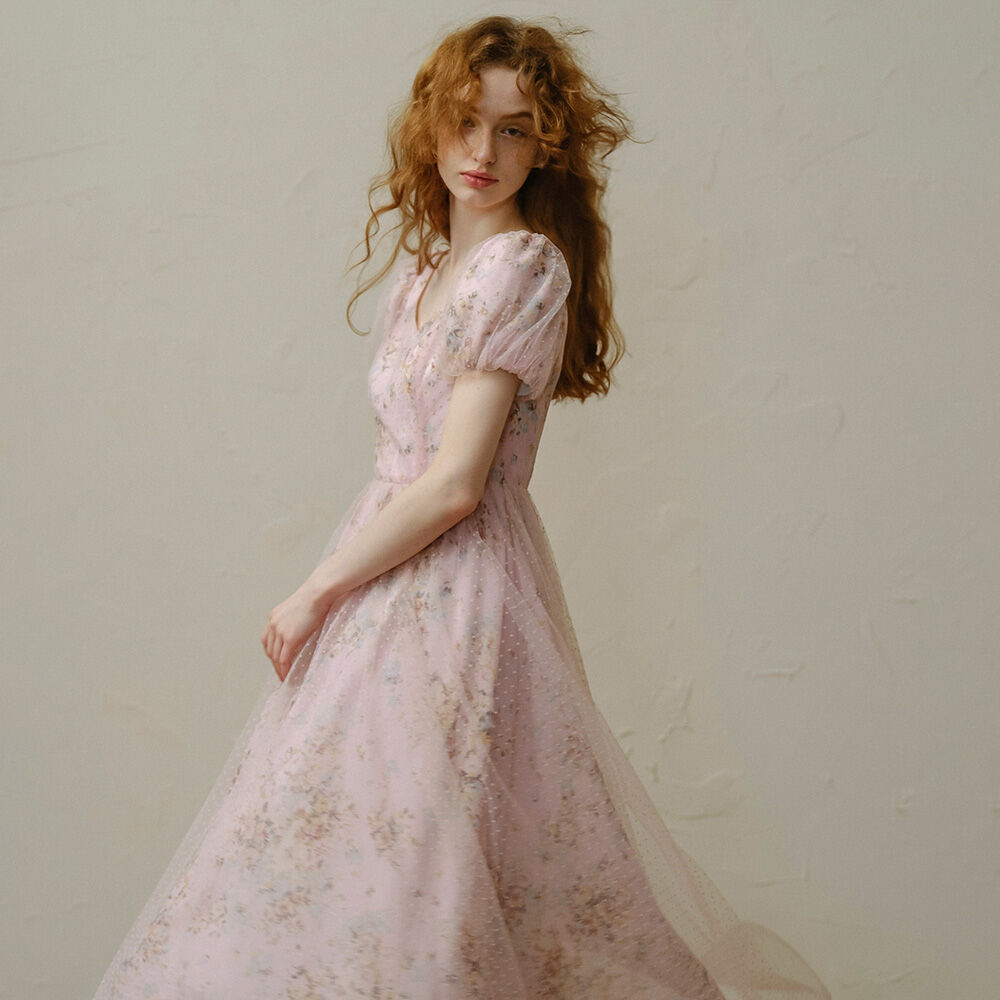 Cest_Fairy pink floral mesh dress - 감도 깊은 취향 셀렉트샵 29CM