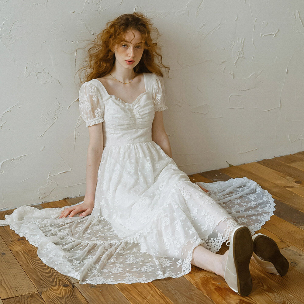 ★Cest Moidew★ Cest_White doll collar chiffon dress Cest_White doll collar chiffon dress_Cest Moidew - 코오롱몰