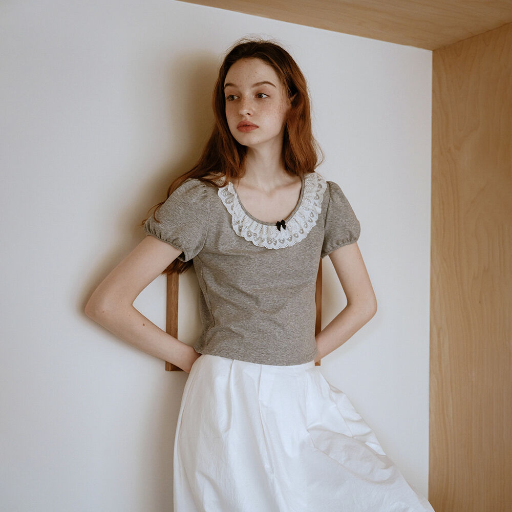 ●Sienne● Rose Neckcape Top White S4UTS071 Rose Neckcape Top (White) - 감도 깊은 취향 셀렉트샵 29CM
