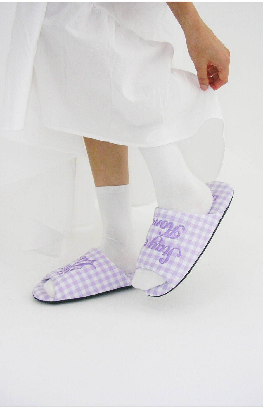 Dorothy Gingham Check Room Shoes (4color) - 감도 깊은 취향