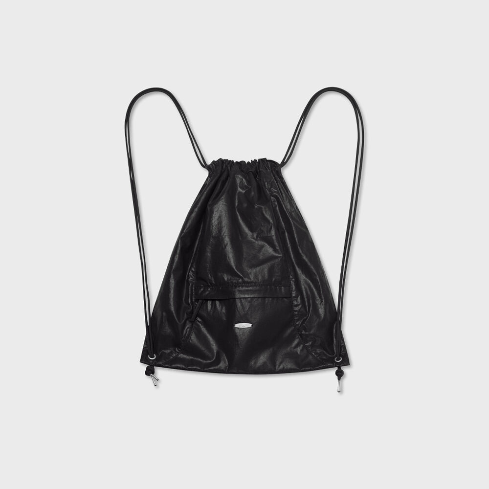 バックパック・リュック HAHARCHIVE Waterloo drawstring bag black Waterloo Drawstring Bag - Black | HAH ARCHIVE | Wolf & Badger