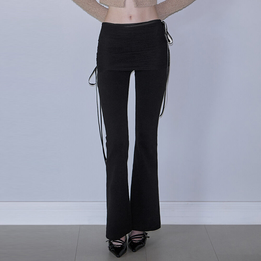 ★Rose Frantz★ Sha Layered Boots Cut Pants (2色) ☆Rose Frantz☆ Sha Layered Boots Cut Pants (2色) (Rose