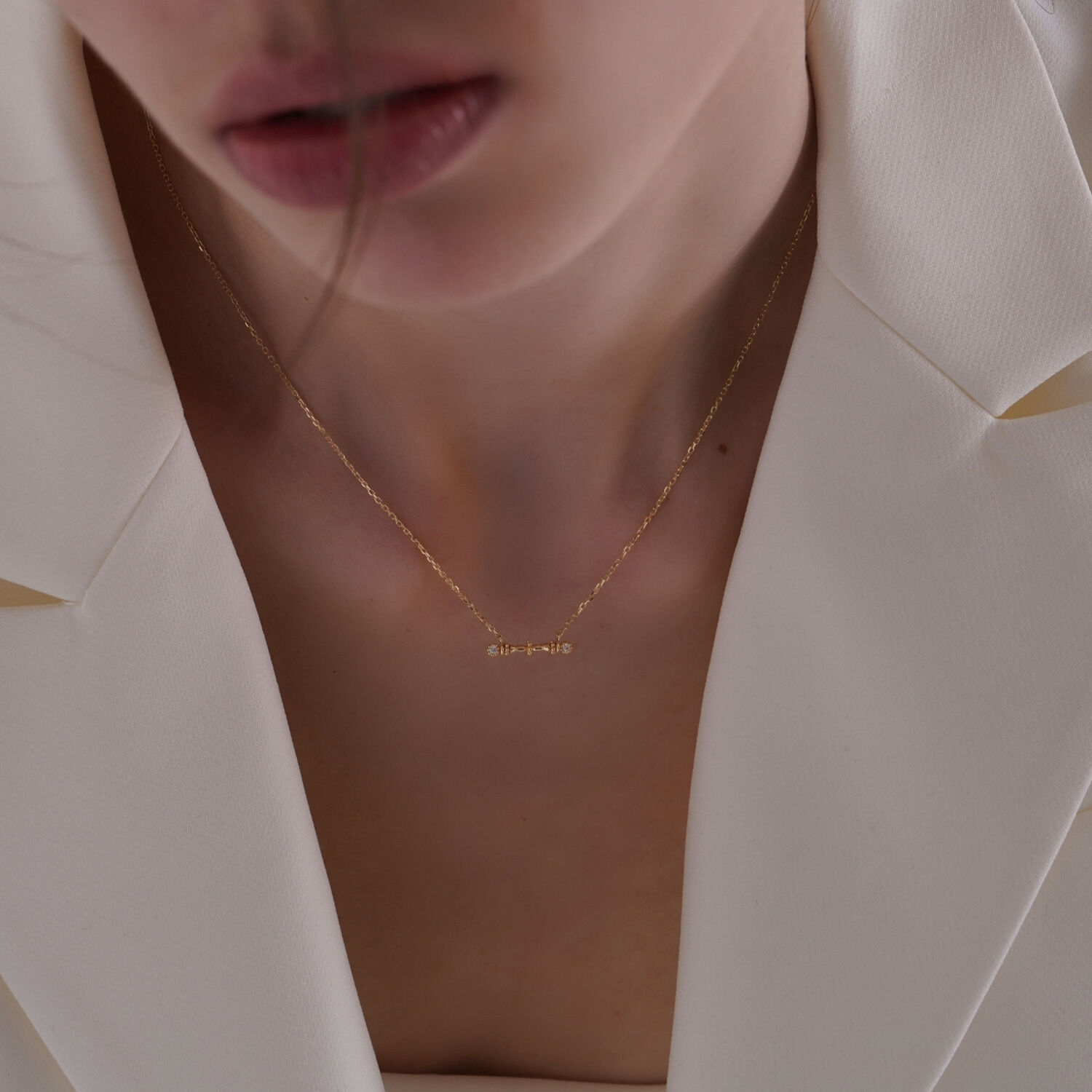 세븐틴 우지, 김소혜 착용] hei initial combi necklace - 감도