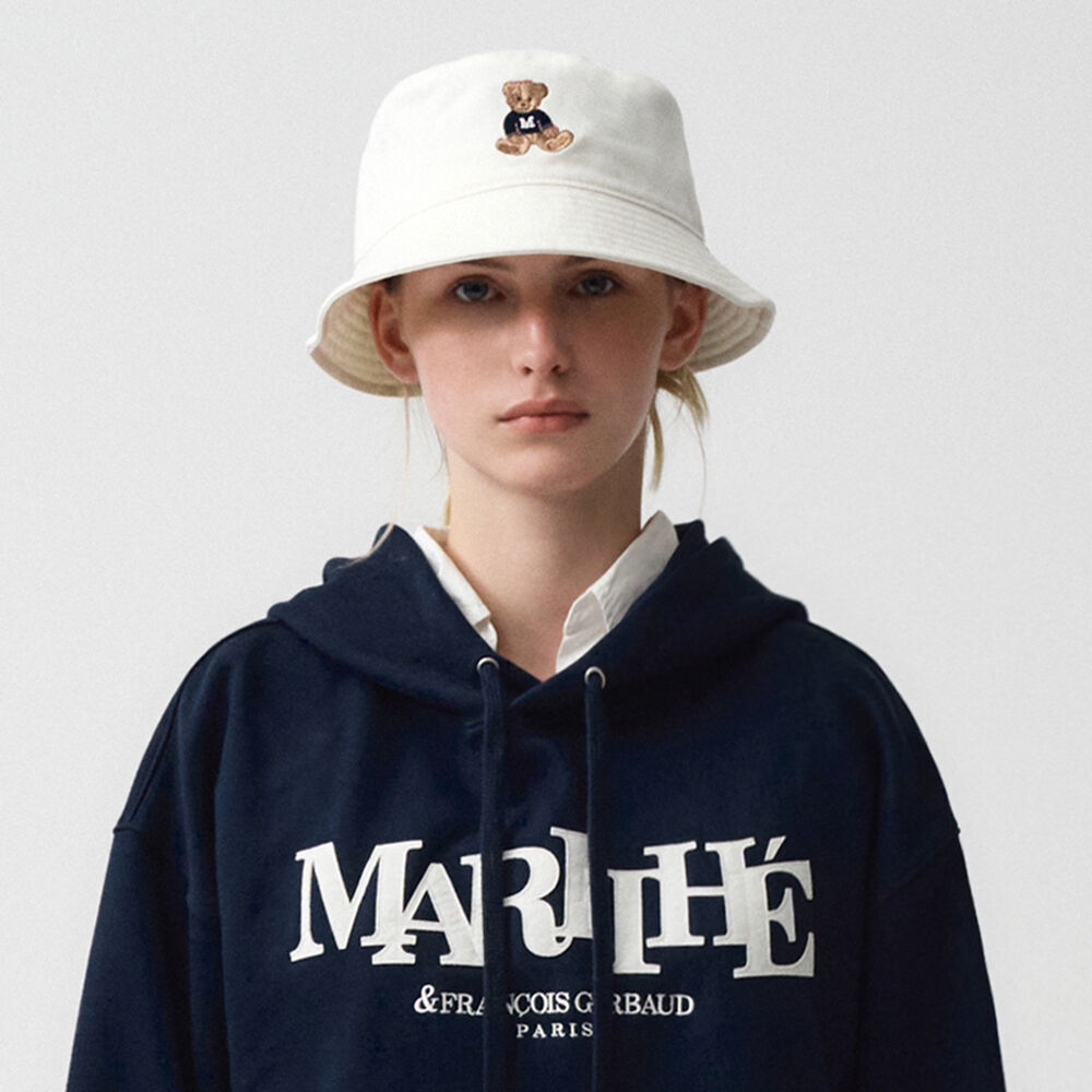 DOODLE BEAR BUCKET HAT ivory - 감도 깊은 취향 셀렉트샵 29CM