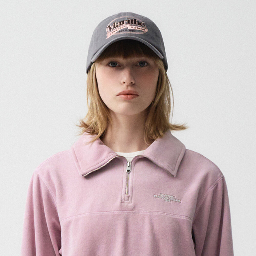 CLASSIC LOGO DAMAGED OVERFIT CAP light gray - 감도 깊은 취향