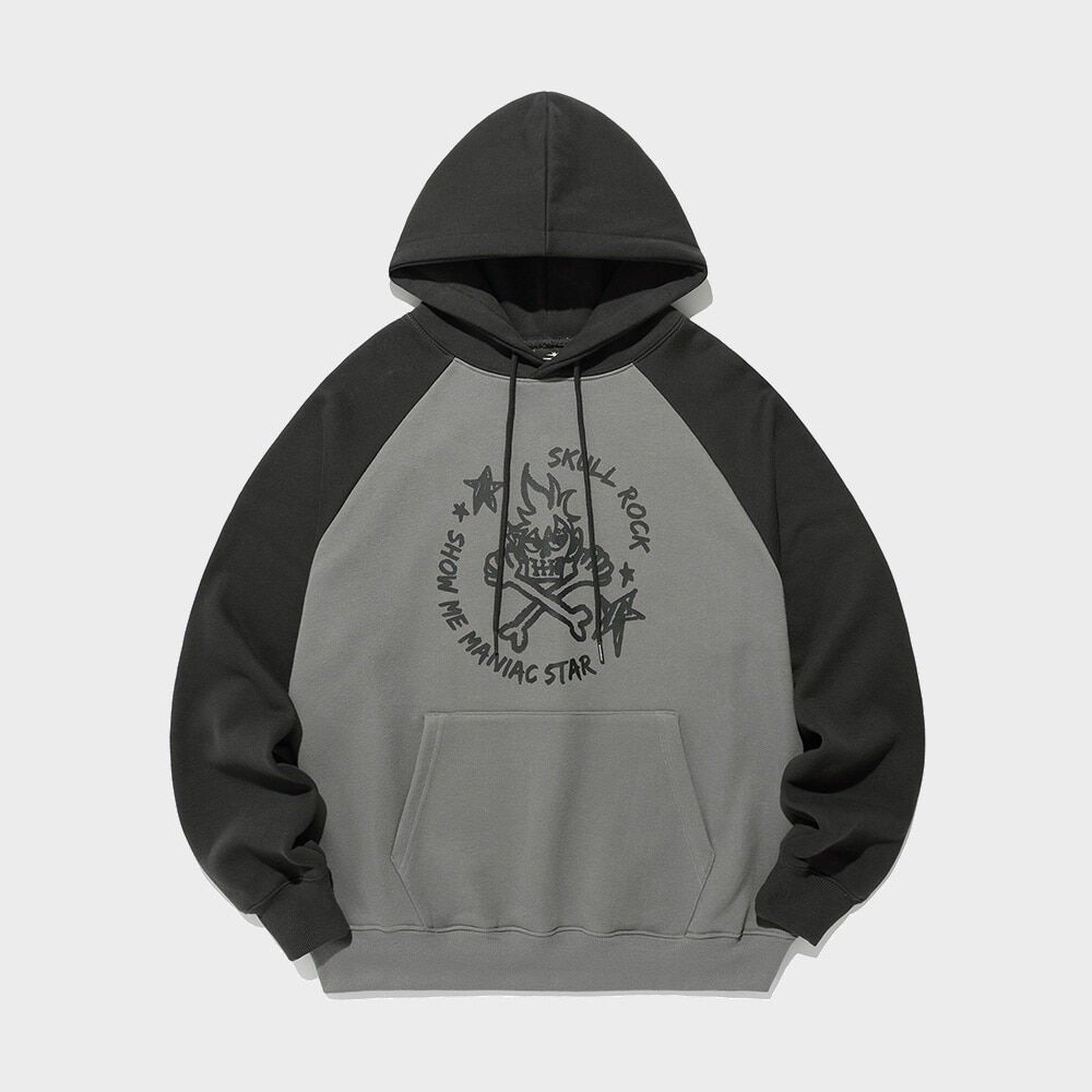 Y.E.S Fade-out Skull Hoodie Dark Grey - 감도 깊은 취향