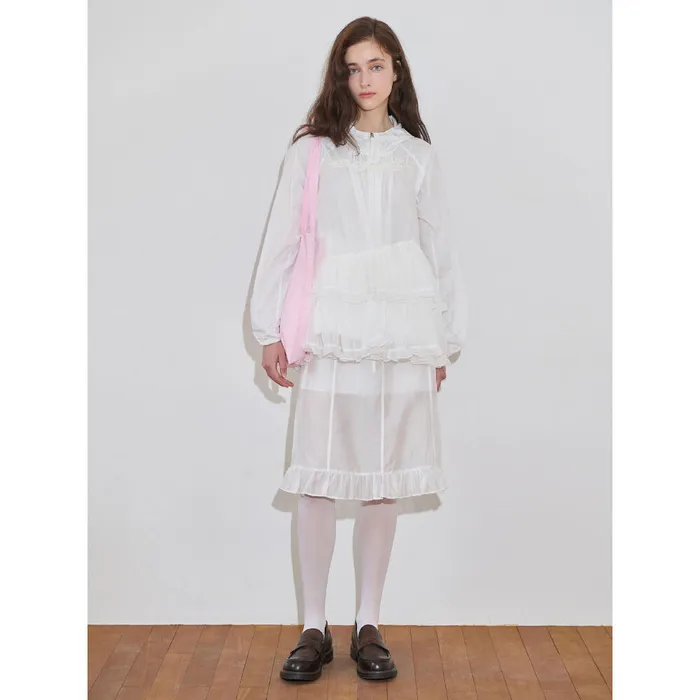 Rose Lace Sheer Dress (White) - 감도 깊은 취향 셀렉트샵 29CM