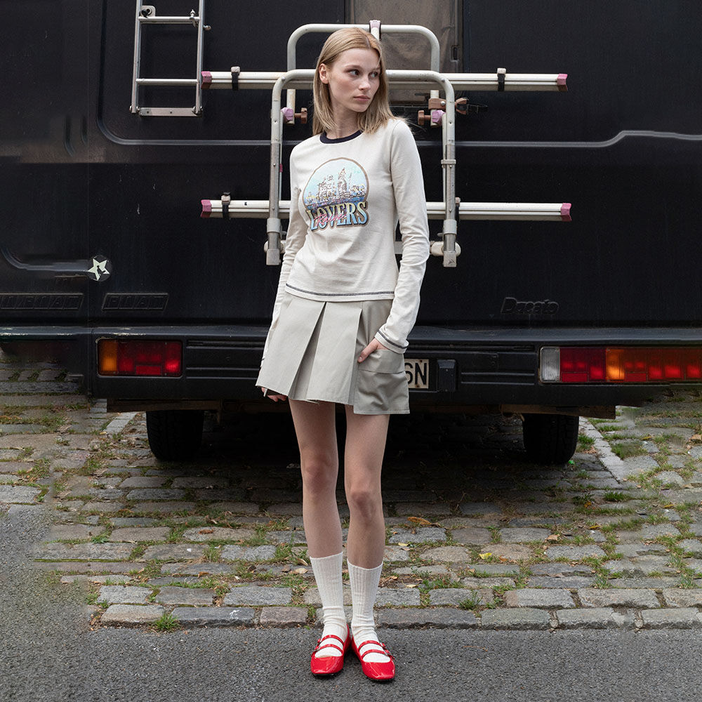 ★RAIVE★ Big Pocket Mini Skirt in White VW4MS23401 Big Pocket Mini Skirt in White VW4MS234-01 - 감도 깊은 취향