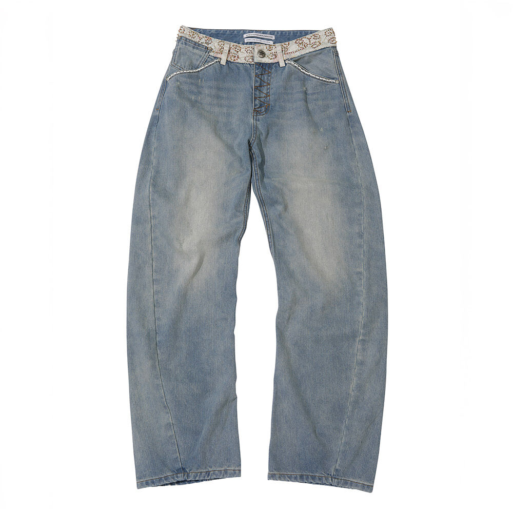★SCULPTOR★ l Brushed Bootcut Denim Pants KhakiGold SC2 Aqua Topaz Bootcut Jeans | Only $119.00 | Med/Dark Wash