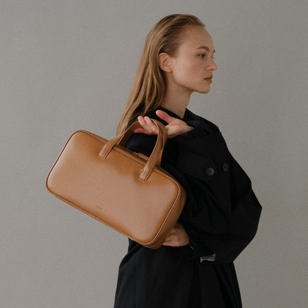 ★DE MERIEL★ Cayley Boston Bag Plus Chestnut CAYLEY BOSTON Designer fashion, Seoul-fully created | W Concept