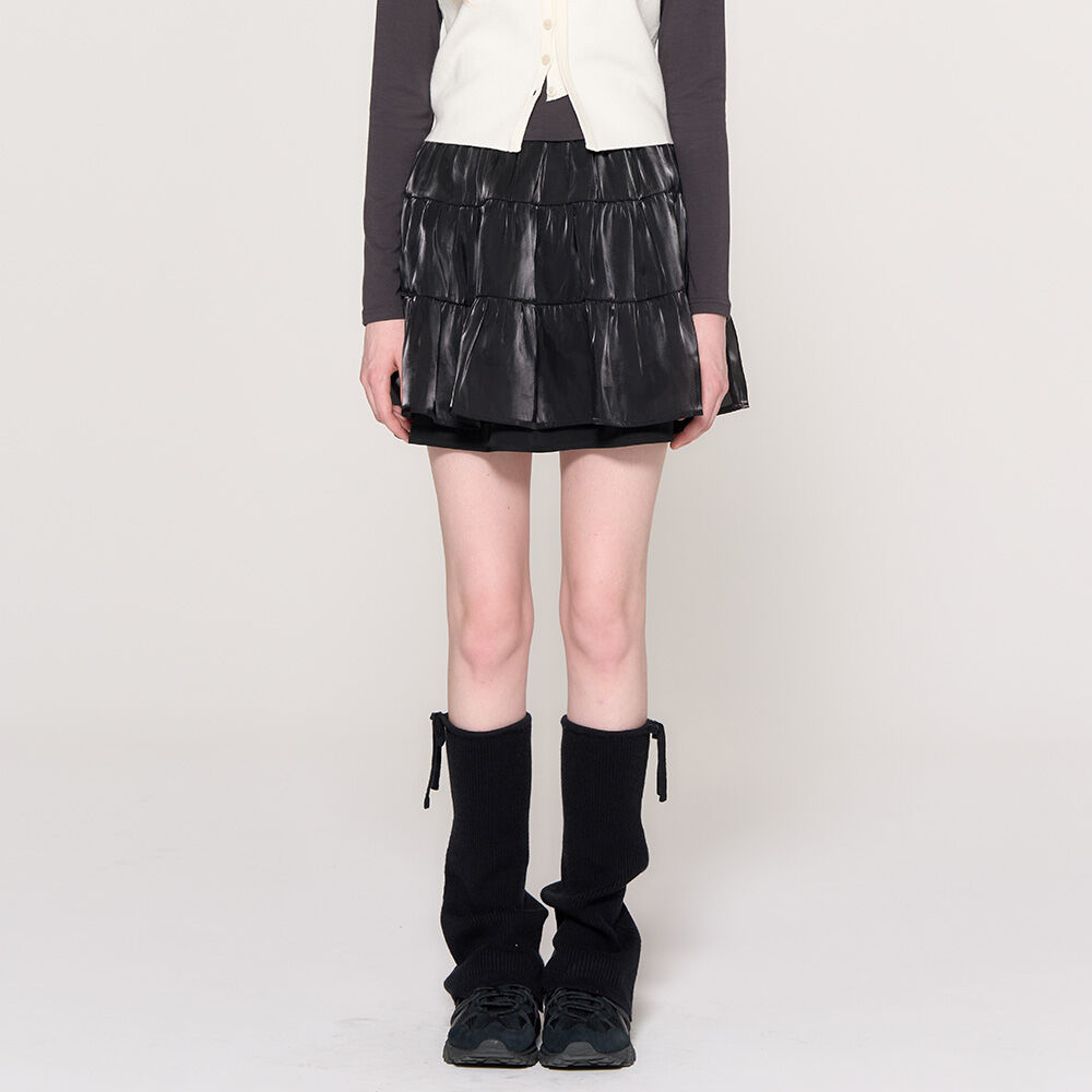 LACE PUMPKIN BANDING SKIRT BLACK - 감도 깊은 취향 셀렉트샵 29CM