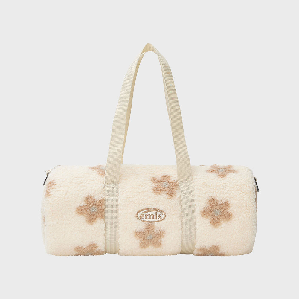 FLOWER BOUCLE CROSSED BODY BAG-CREAM - 감도 깊은 취향 셀렉트