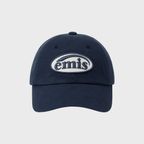 TONE ON TONE WAPPEN BALL CAP-NAVY