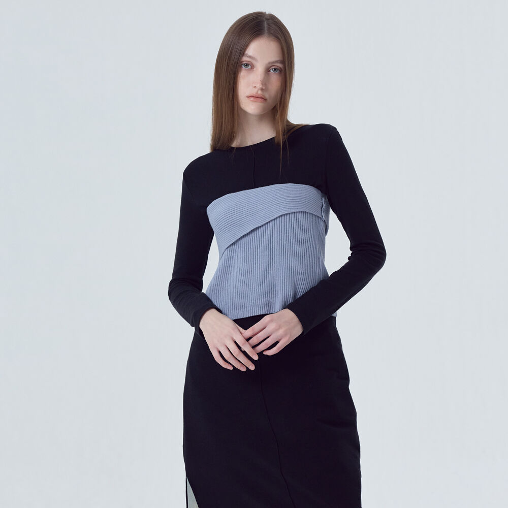 ワンピース ETMON Pintuck Slit Jersey Dress, Black Pintuck Slit Jersey Dress, Black - 감도 깊은 취향 셀렉트샵 29CM
