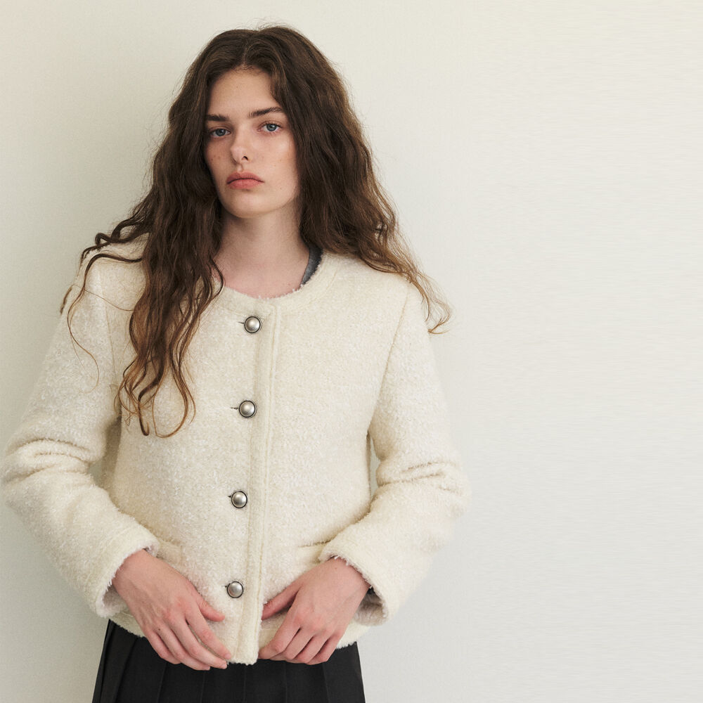 ★ETMON★ CutOff Pocket Tweed Jacket Ivory JK130TFF02 에트몽(ETMON)