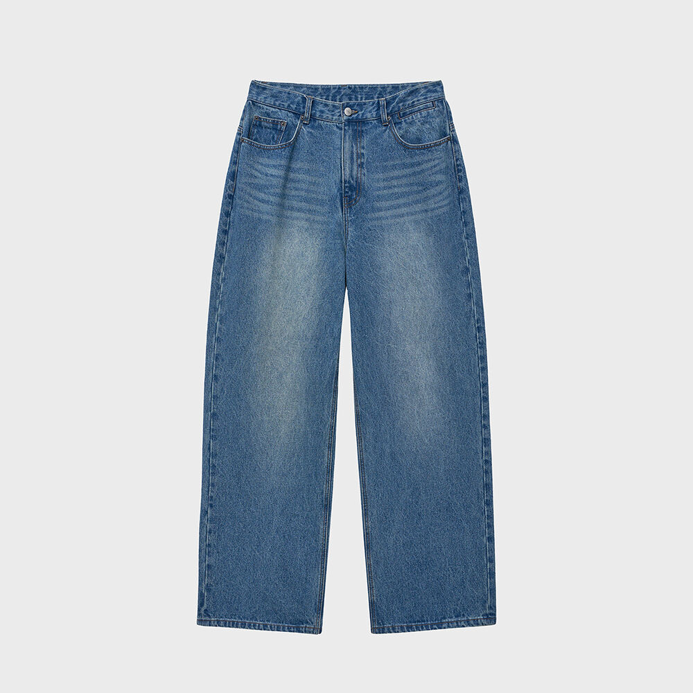★GLOWNY★ 93 MIDRISE LOOSE FIT JEANS BLUE 23B0002 93 MID-RISE LOOSE FIT JEANS - GLOWNY