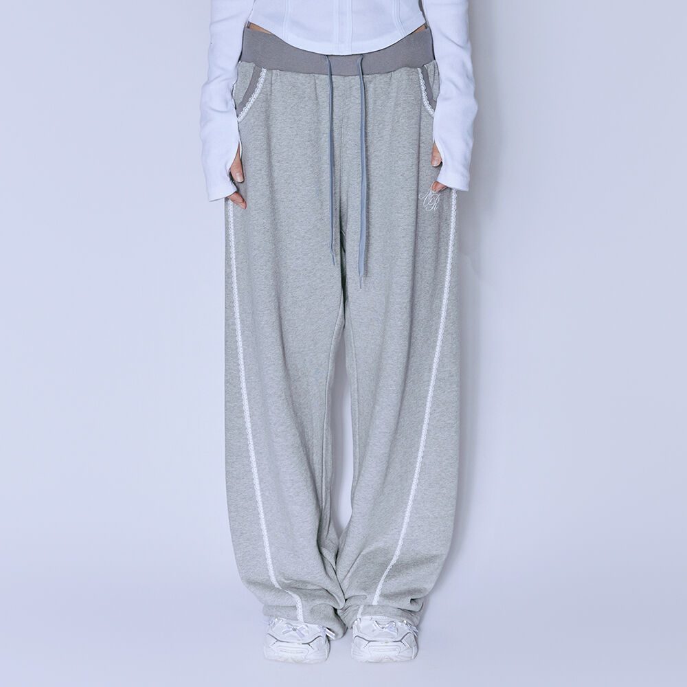 【MOILLY】Lace Tape Banding Pants MOILLY】Lace Tape Banding Pants (MOILLY/パンツ) 109691843