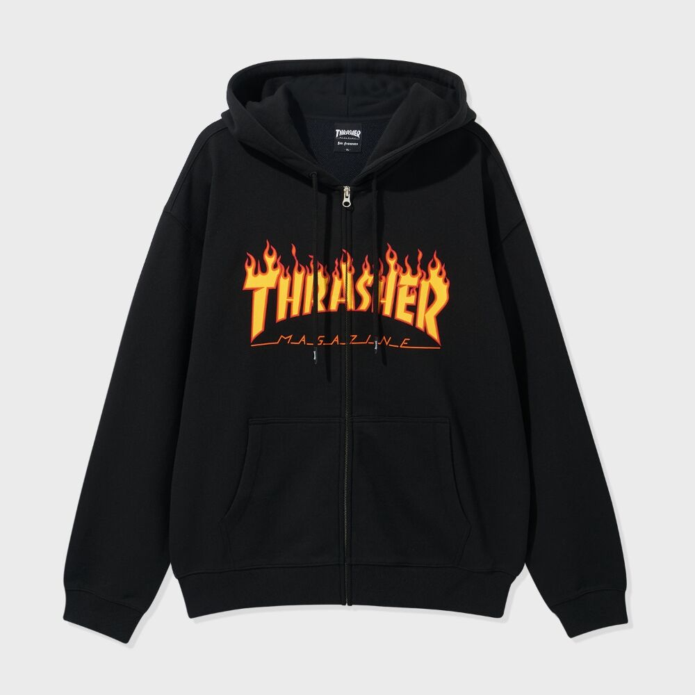 Honda Multi Graphic Patch Hoodie Zip-up Black - 감도 깊은
