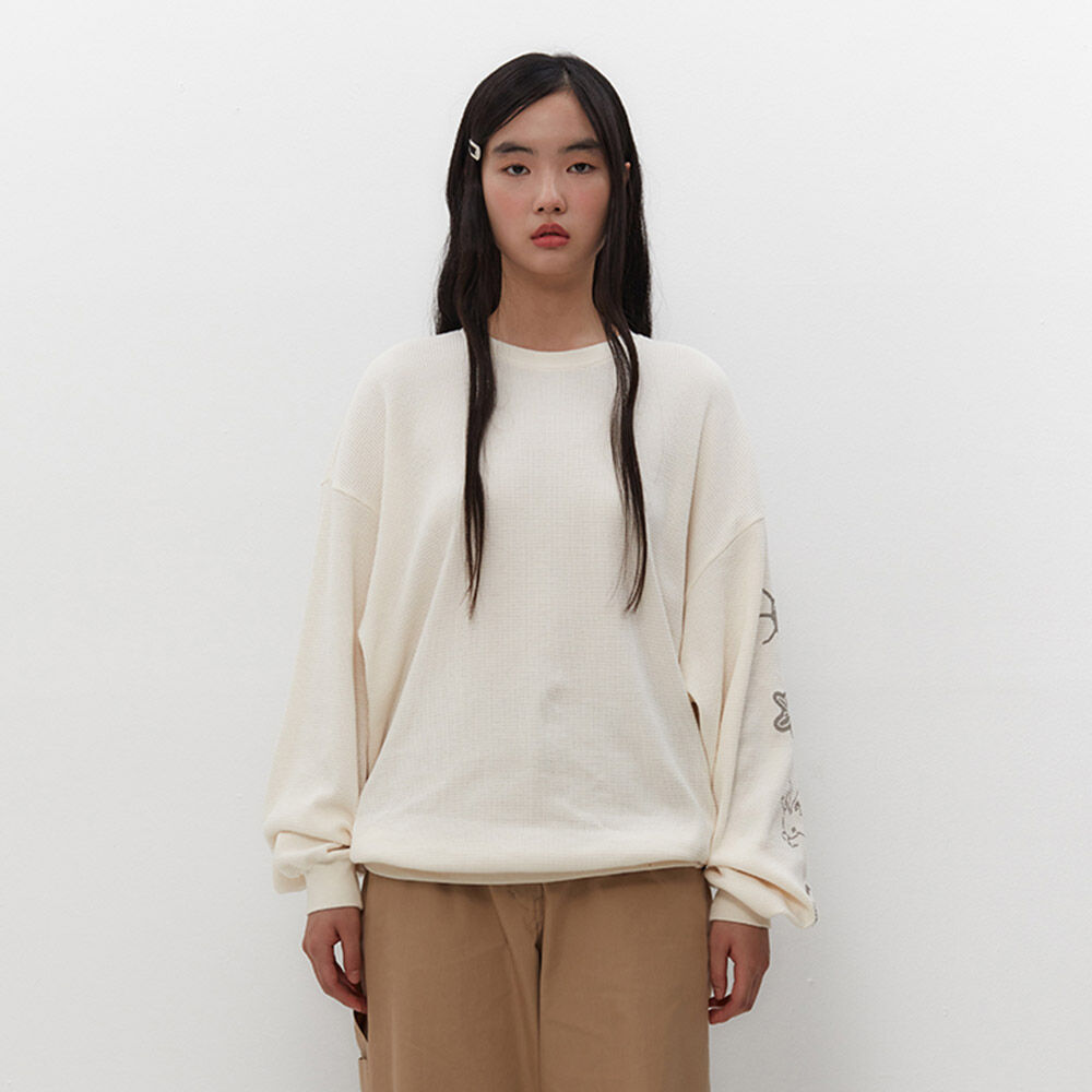 【MUDIDI】Over size sweat shirt 001 MUDIDI] Over size sweat shirt 001 White - 감도 깊은 취향
