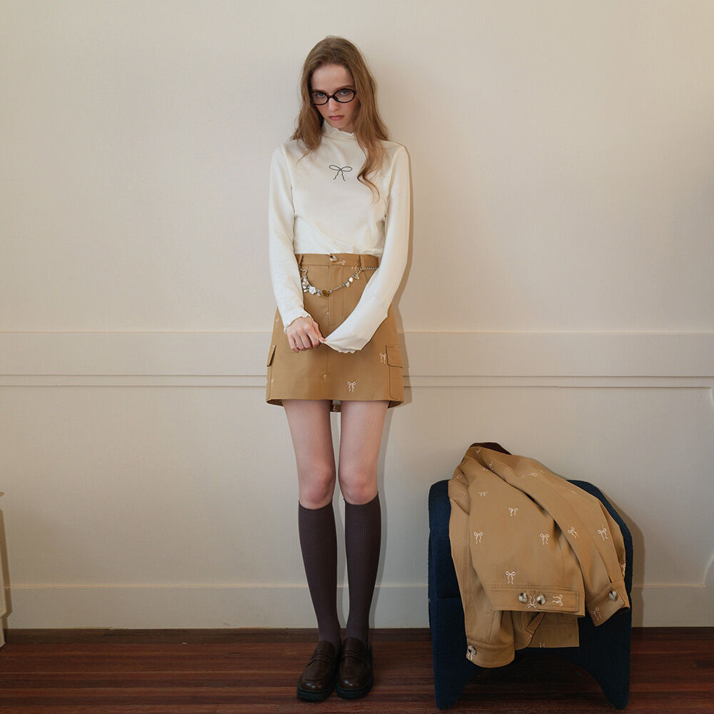 ★NOFFICIALNOFFICE★TWINKLE BUCKLE PANTSKIIRT BEIGE★正規品 TWINKLE BUCKLE PANTSKIIRT BEIGE