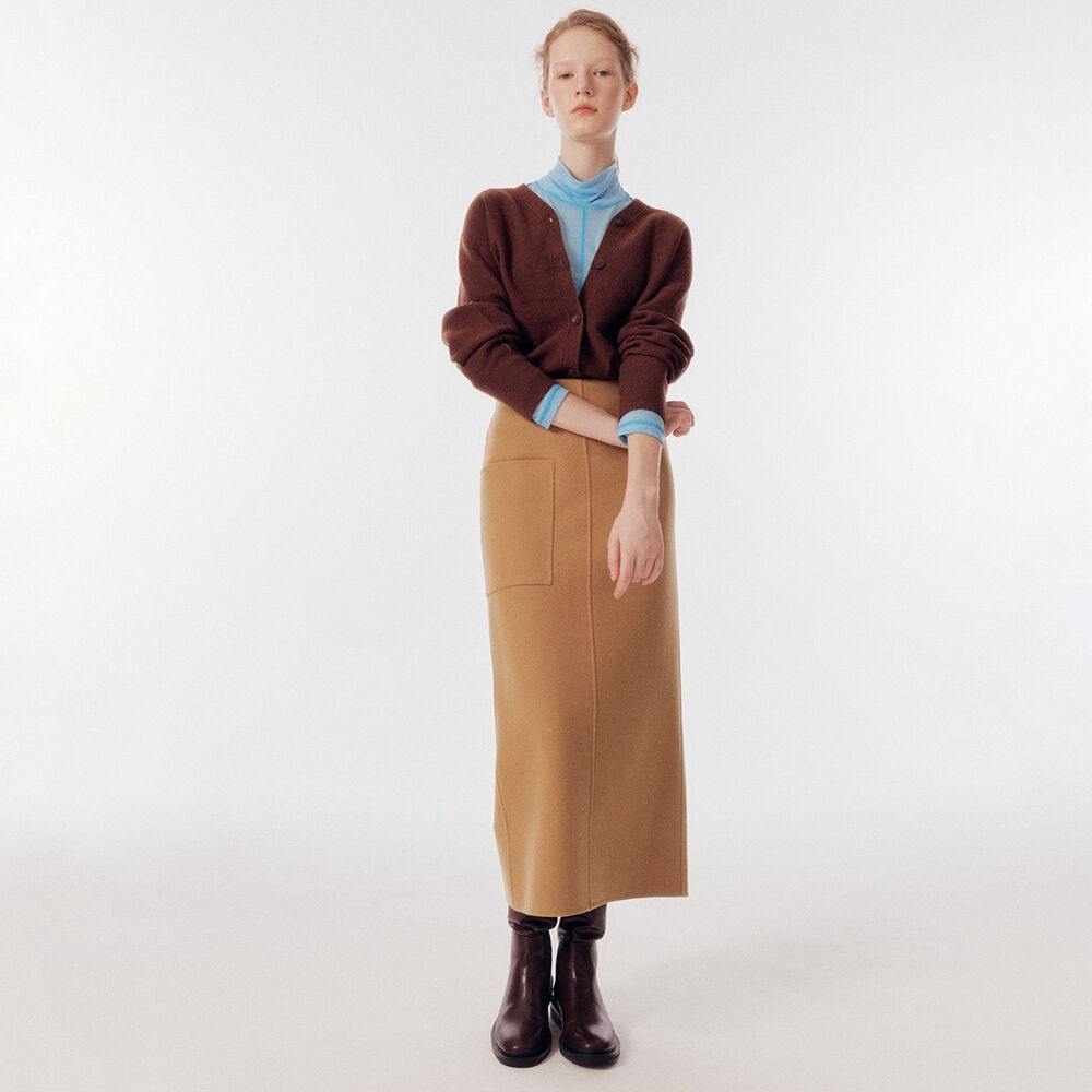 ◇LENINA◇ LIRIEN woolen skirt_GOLDEN BEIGE MUSINSA | LENINA LIRIEN woolen skirt_GOLDEN BEIGE