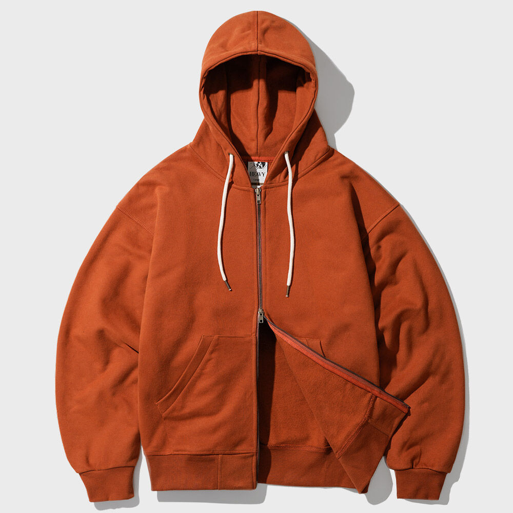 4 Cross Symbol Pigment Hood Zip Up - Red - 감도 깊은 취향