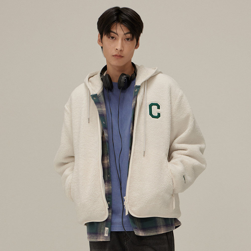 [Clove]★24FW★韓国人気★Logo Fleece Half-zip_Men Clove]☆24FW☆韓国人気☆Logo Fleece Half-zip_Men (clove
