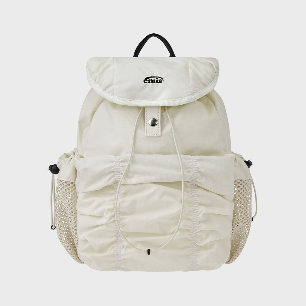 バックパック・リュック [MATINKIM]string coating back pack in white 마뗑킴 스트링 코팅 백팩 화이트 | Matin Kim | KREAM
