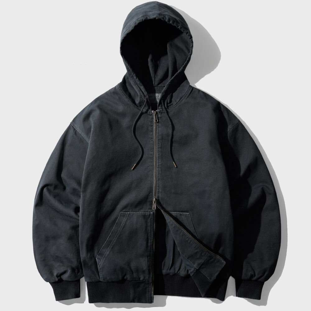 EVERYDAY AECA CLOVER ZIP UP HOODIE-WASHED CHARCOAL - 감도