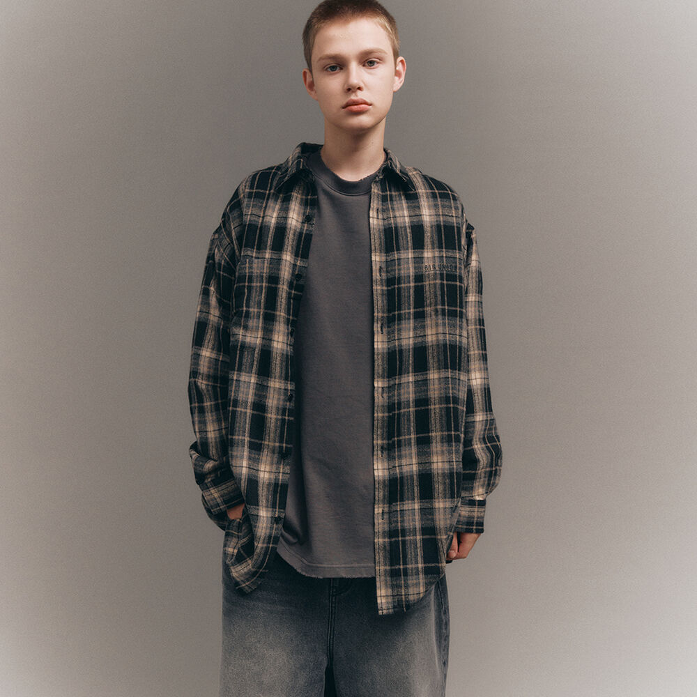 RIVET DYED CHECK SHIRT - KHAKI - 감도 깊은 취향 셀렉트샵 29CM