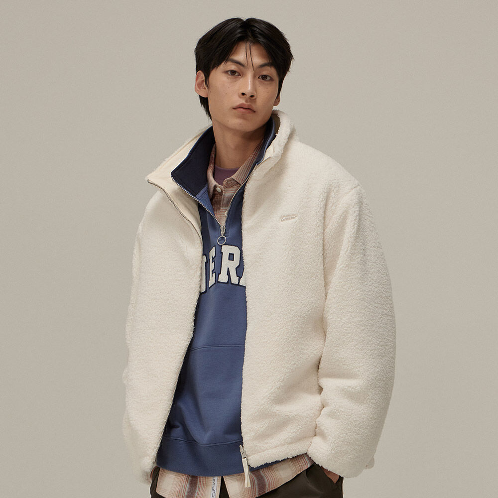 Mary quilting knit shape jacket ivory