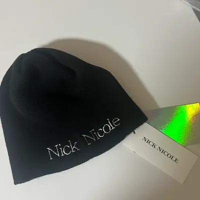 ★関税込★NICK&NICOLE★NICOLE MINIMAL LOGO BEANIE★ MUSINSA公式 | NICK&NICOLE NICOLE MINIMAL LOGO BEANIE_BLACK
