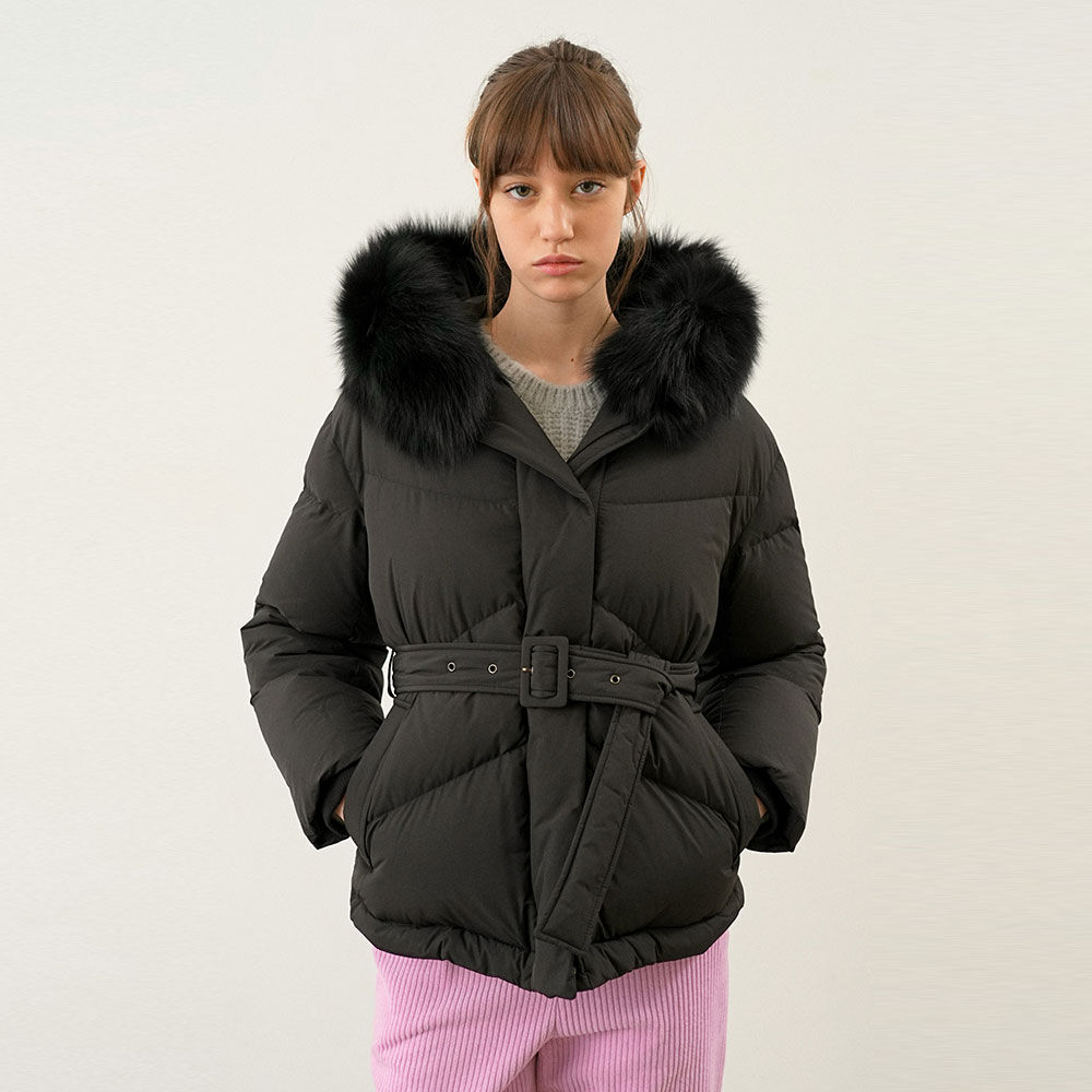 [LENINA] JADE stand collar down padding ☆送料込☆ JADE stand collar down padding_pink – Lenina
