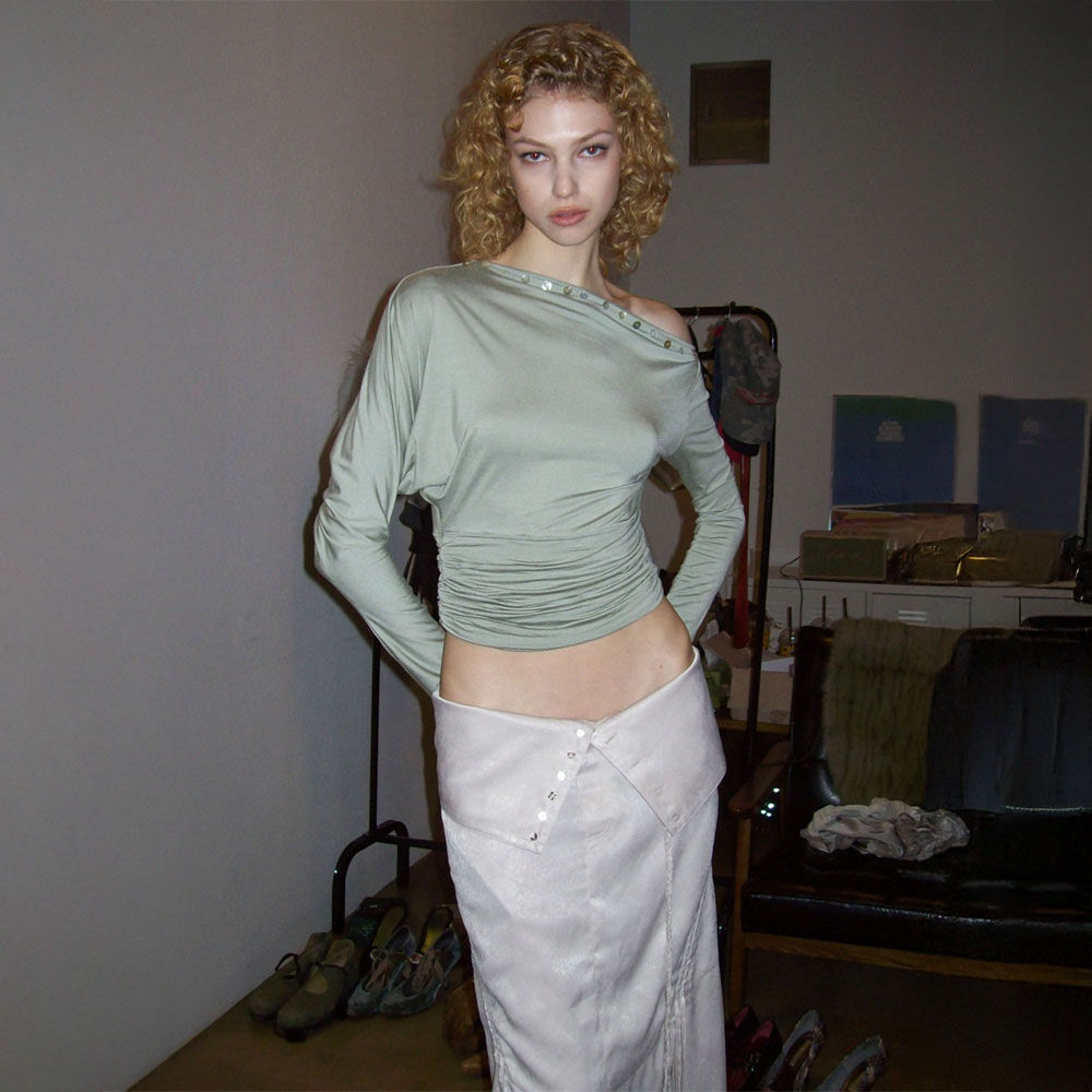 ★SCULPTOR★ Origami Turtle Neck Tee Beige SC24A240BE 스컬프터(SCULPTOR) Origami Turtle Neck Tee Beige - 사이즈