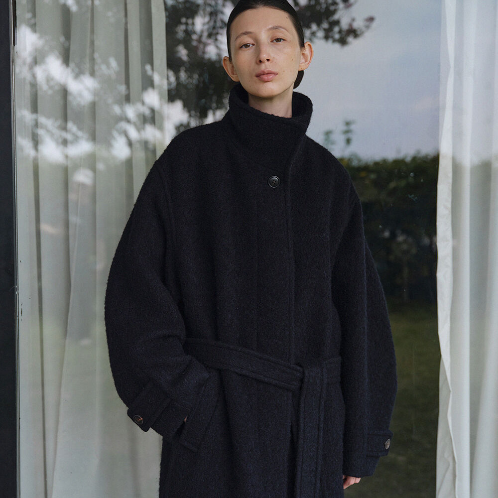 Boucle High-neck Half Coat NEW4WHA23_BO - 감도 깊은 취향