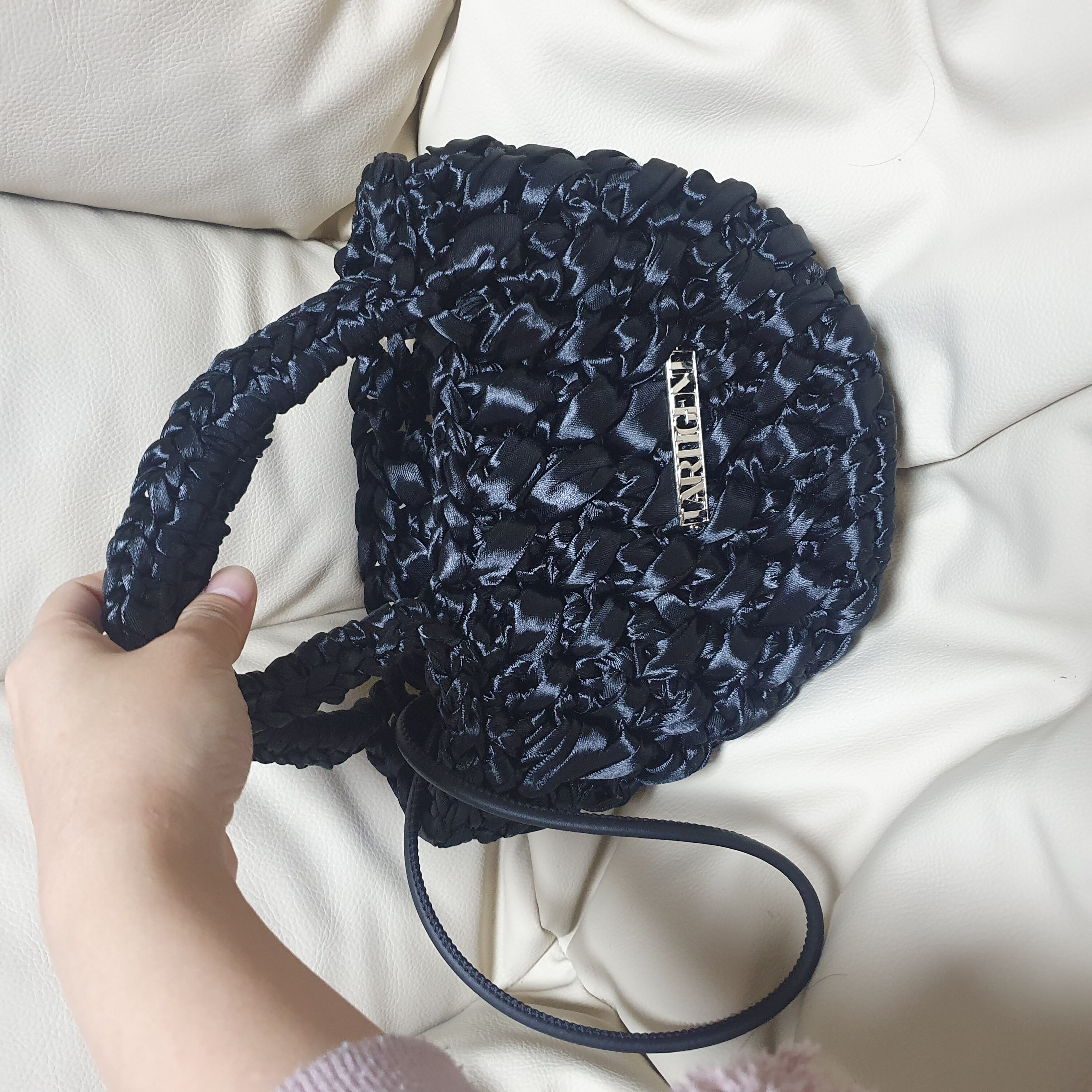 LARTIGENT☆L11 SATIN CROCHET CHAIN BAG lartigent