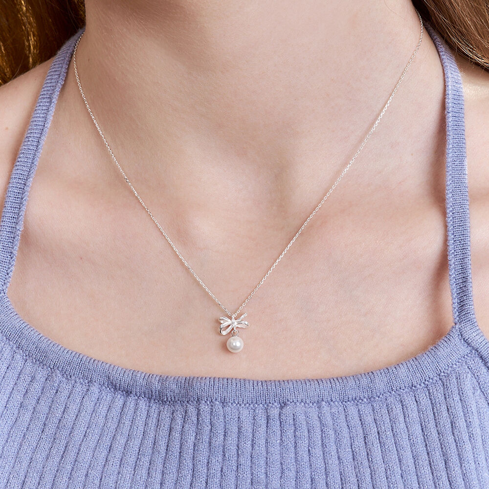 silver 925] dangle ribbon necklace - 감도 깊은 취향 셀렉트샵